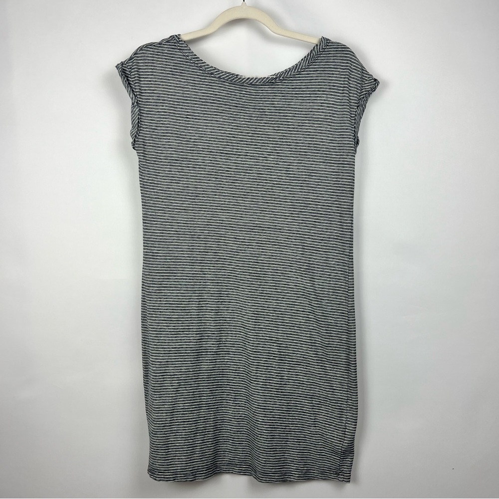 Prana Navy & White Striped Sleeveless Shirt Dress Size S